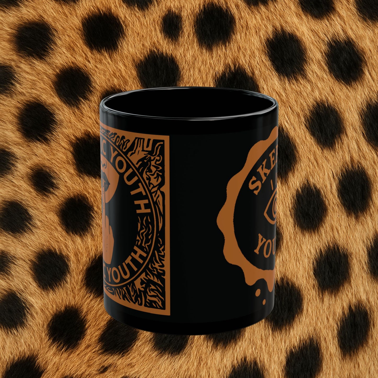 "Coffee Stain" 11oz Black Mug