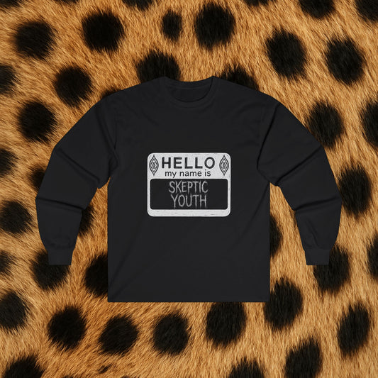 “Hello, My Name Is” Unisex Long Sleeve Tee*