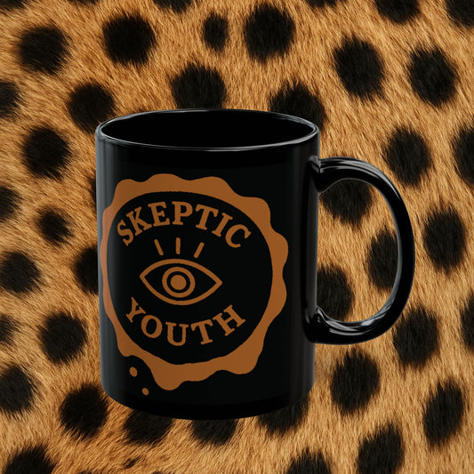 "Coffee Stain" 11oz Black Mug